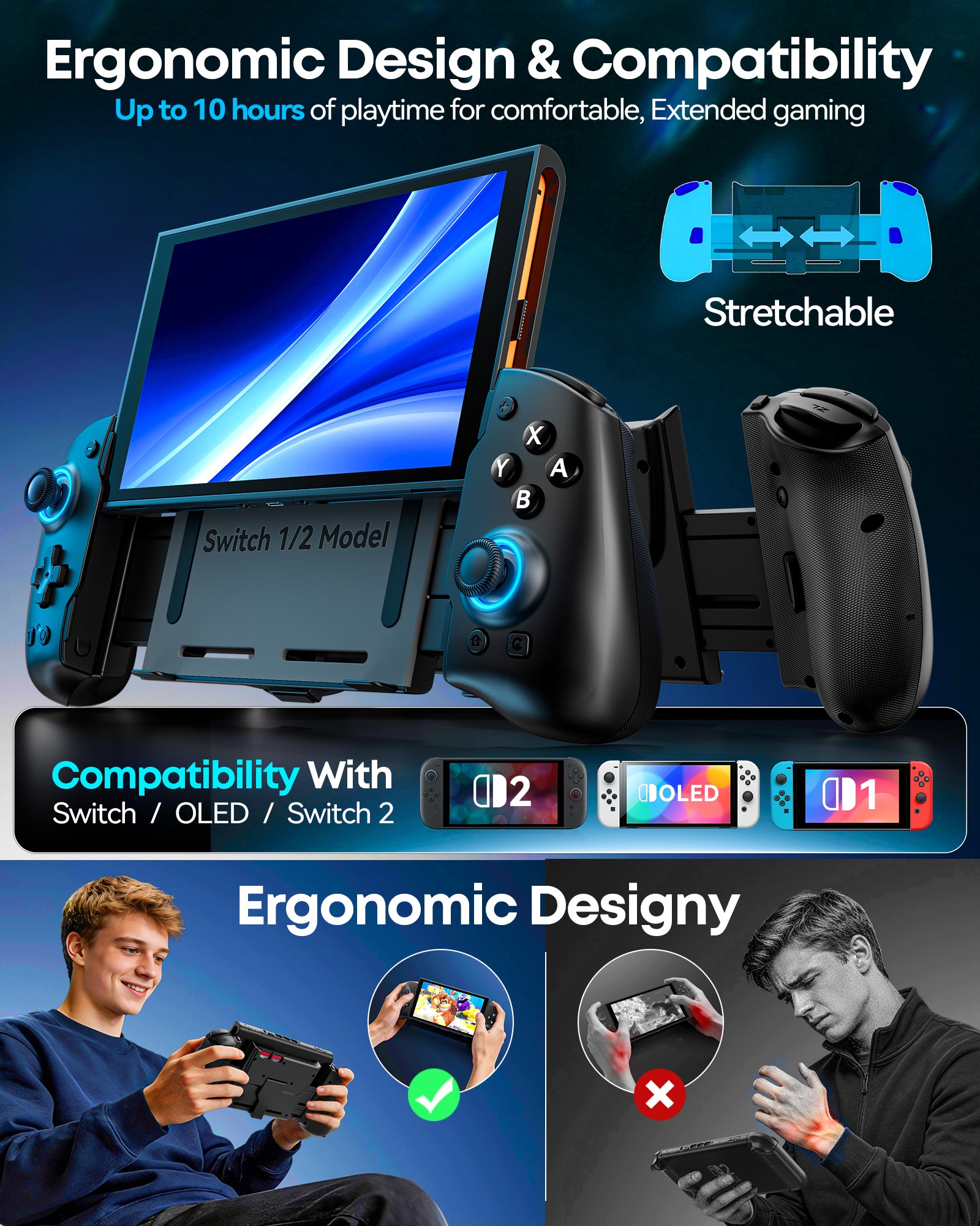 Switch Controller with Anti-Drift TMR Joysticks – oivogaming