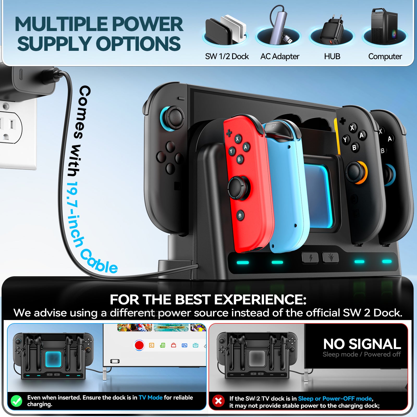 Switch 2/1 Charging Dock Station – oivogaming