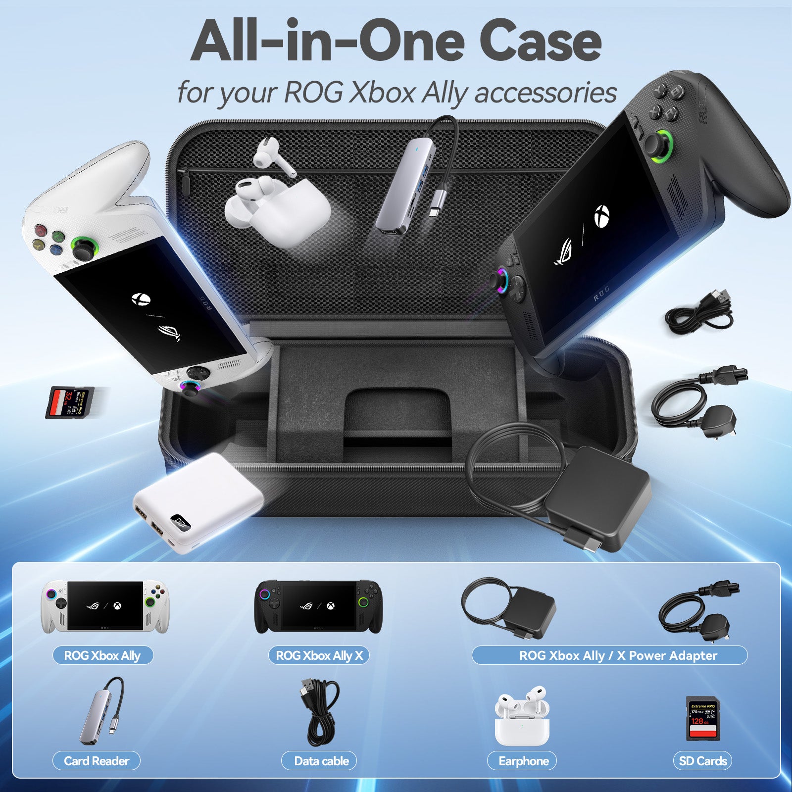 Hard Shell Carrying Case for ASUS ROG Xbox Ally / X (2025
