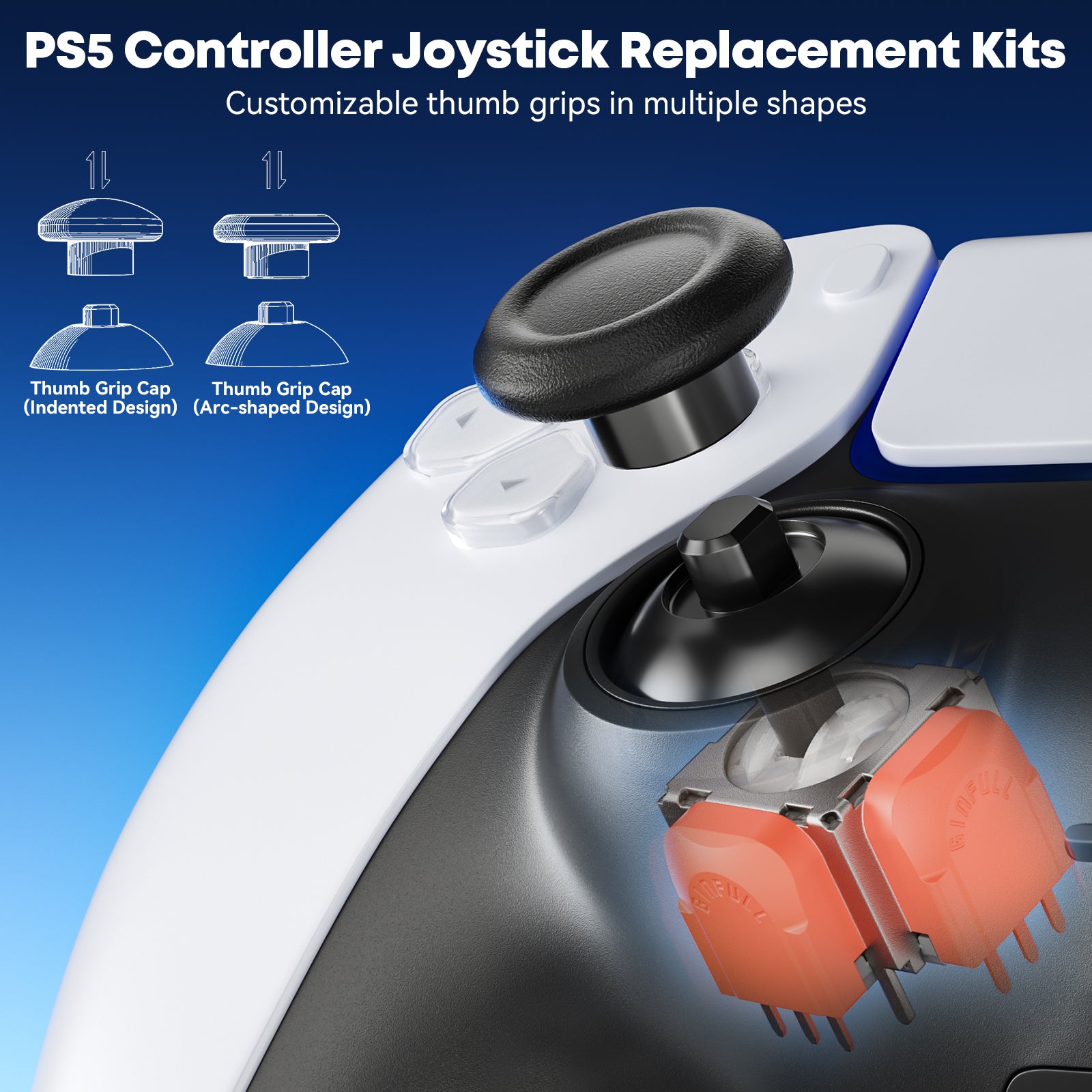PS5 TMR Joystick Replacement Module for Dualsense Controller and Duals ...