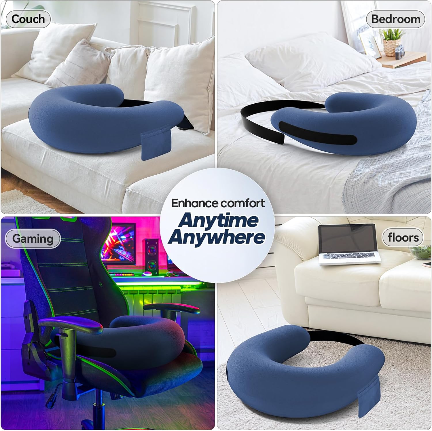 Gaming & Reading Lap Desk Pillow for Sitting on The Bed/Sofa/Floor