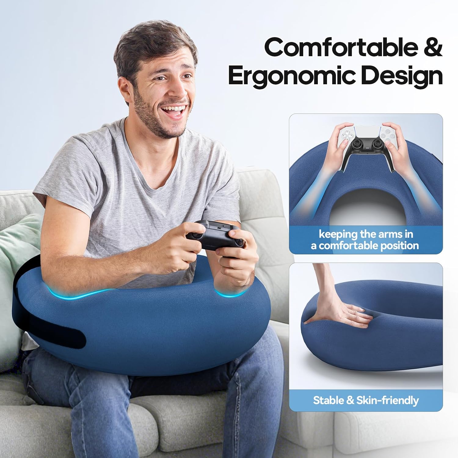 Gaming & Reading Lap Desk Pillow for Sitting on The Bed/Sofa/Floor