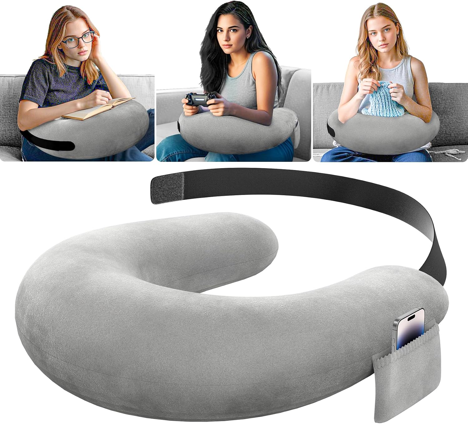 Gaming & Reading Lap Desk Pillow for Sitting on The Bed/Sofa/Floor