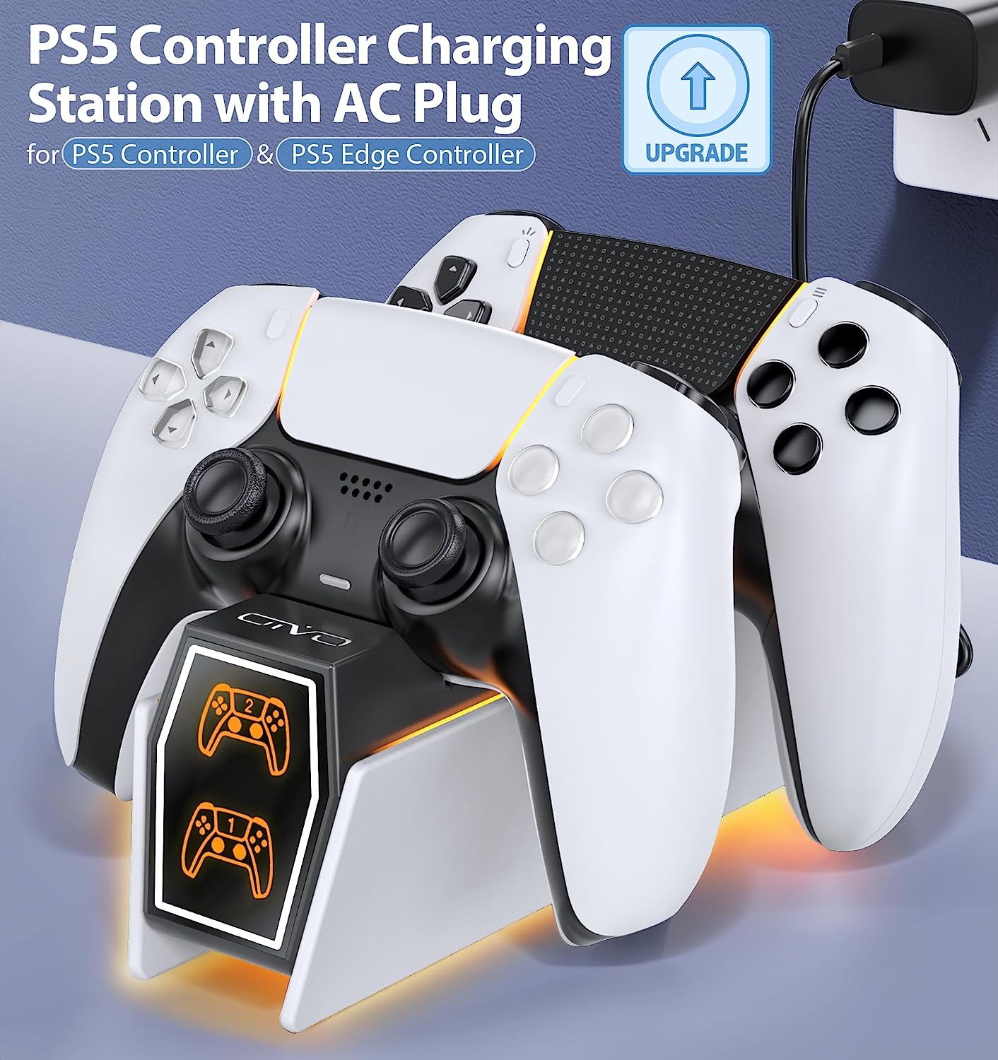 PS5 Controller Charger Compatible with Playstation 5 Controller & Edge Controller
