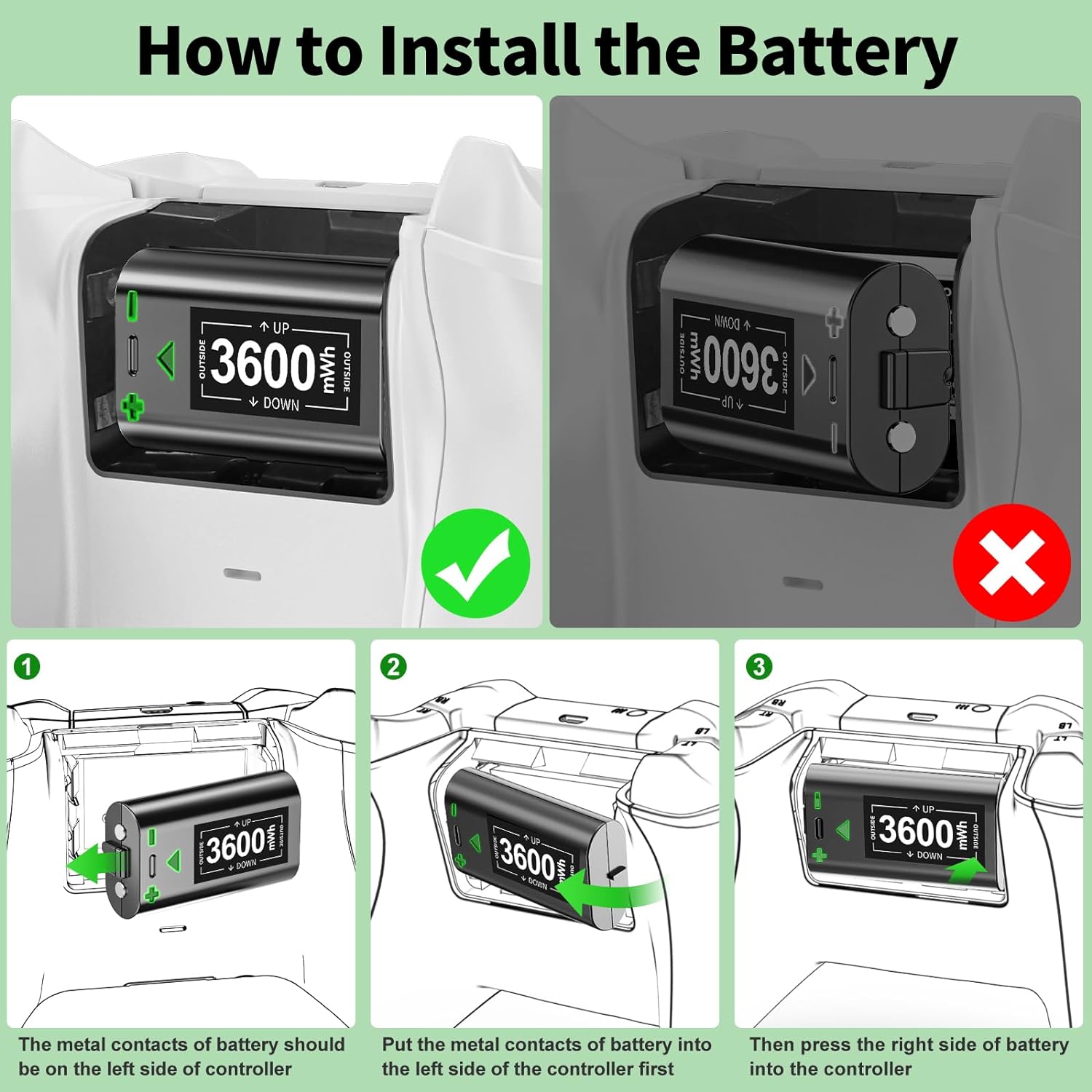 Rechargeable Battery Pack for Xbox Controller – oivogaming