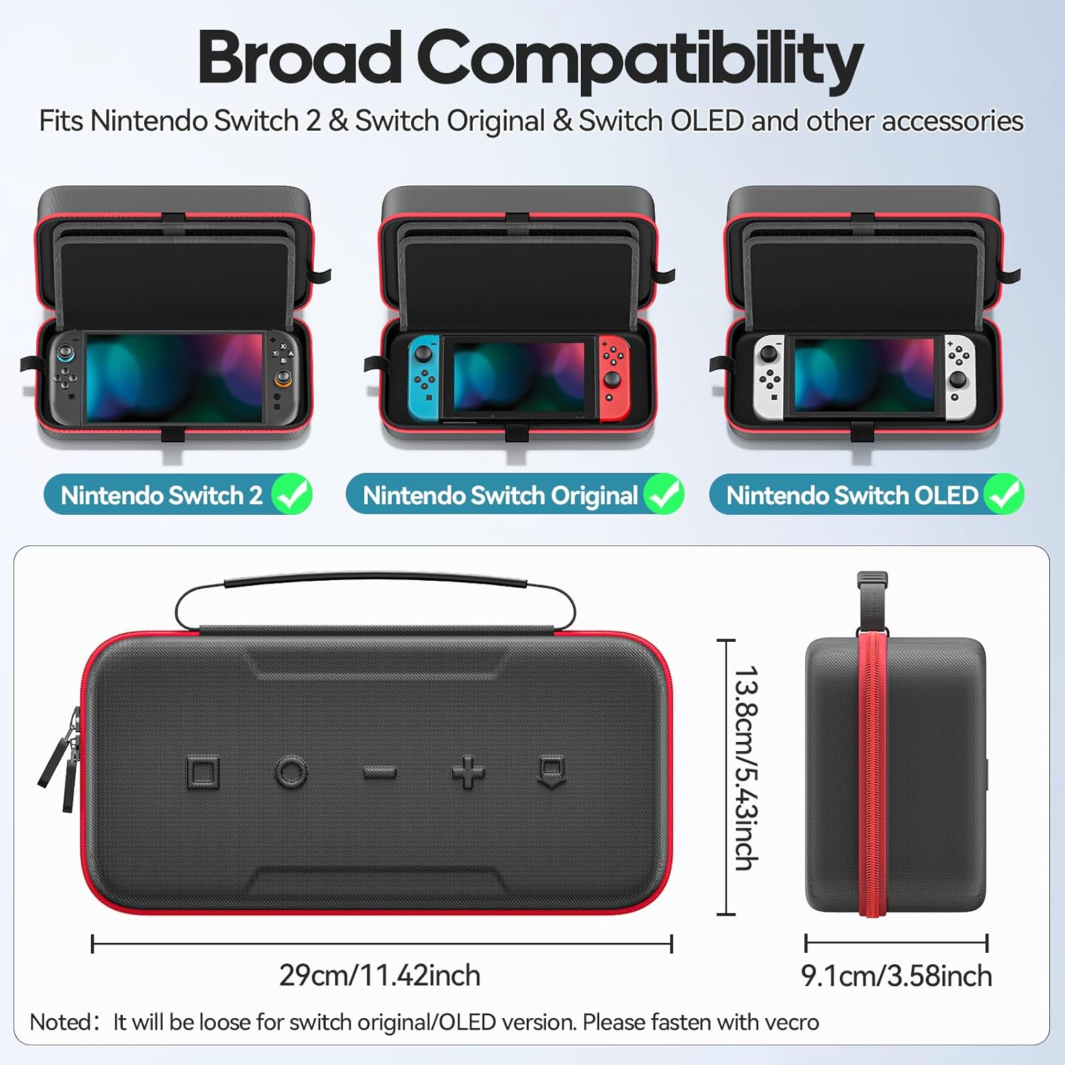 Switch 2 Case Compatible with Nintendo Switch 2 & Original & OLED Version