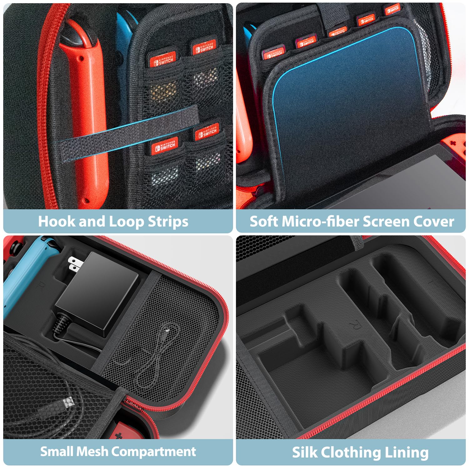 Switch OLED Carrying Case Compatible with Nintendo Switch & OLED