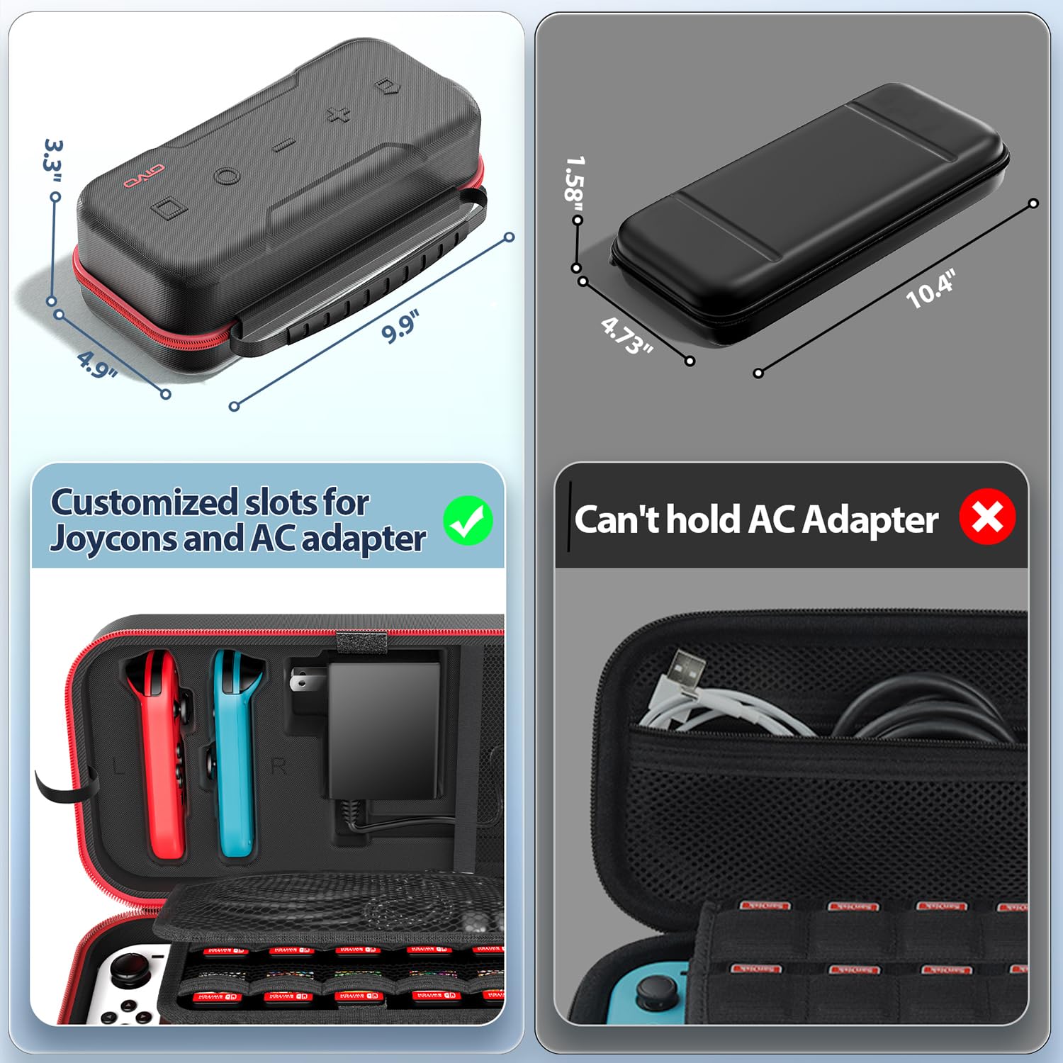 Switch OLED Carrying Case Compatible with Nintendo Switch & OLED