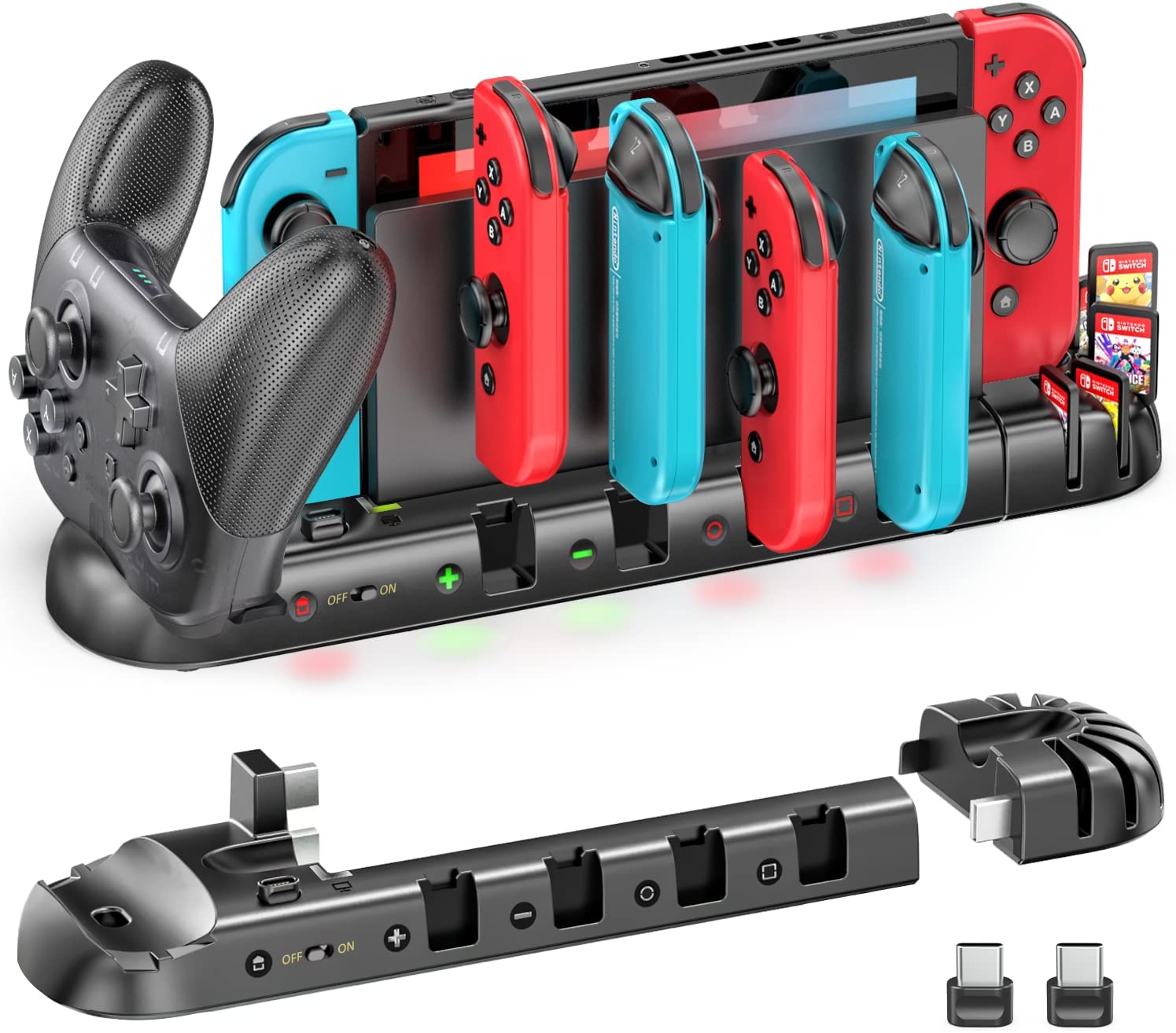 Switch/OLED Charging Dock Stand for Joy-con and Pro Controller