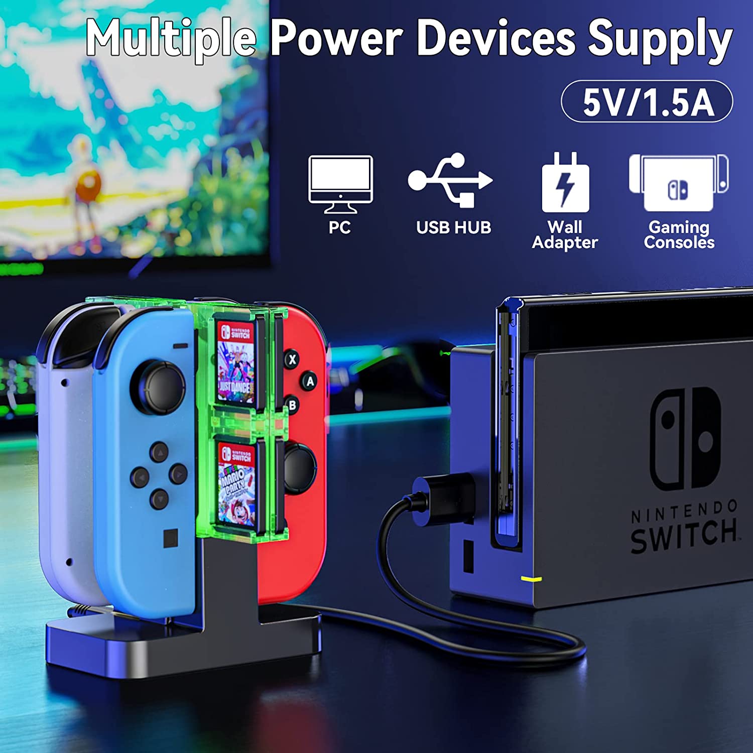 Switch Controller Charger for Joycons