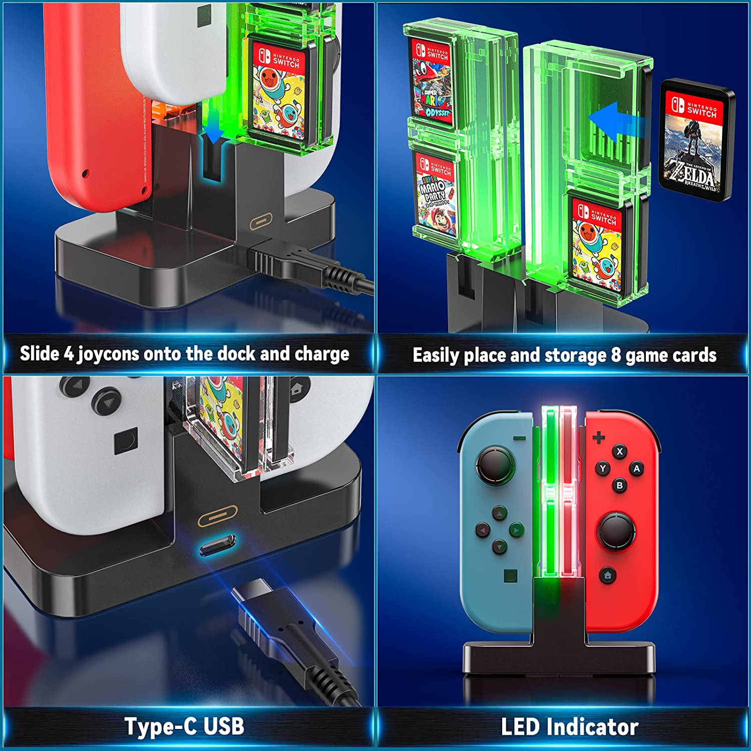 Switch Controller Charger for Joycons