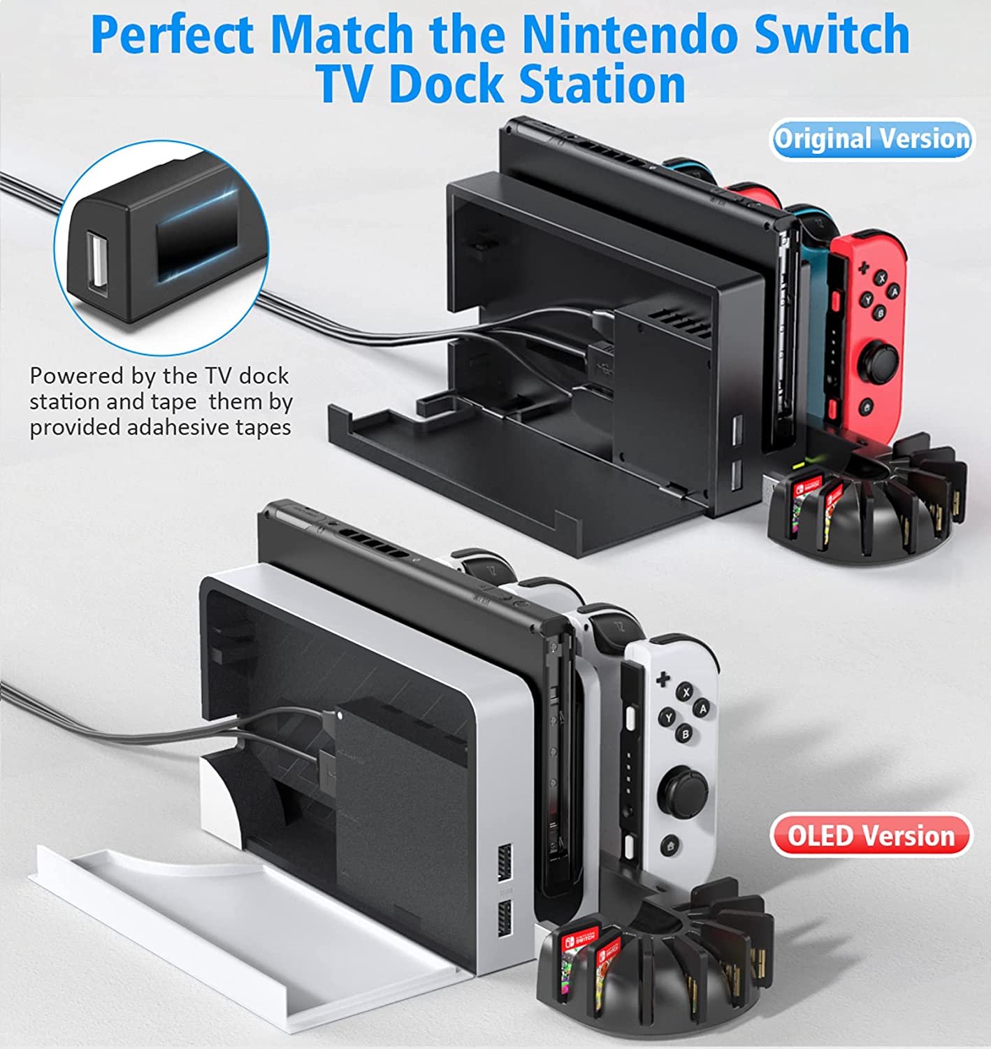 Charging Dock Compatible with Nintendo Switch Controllers