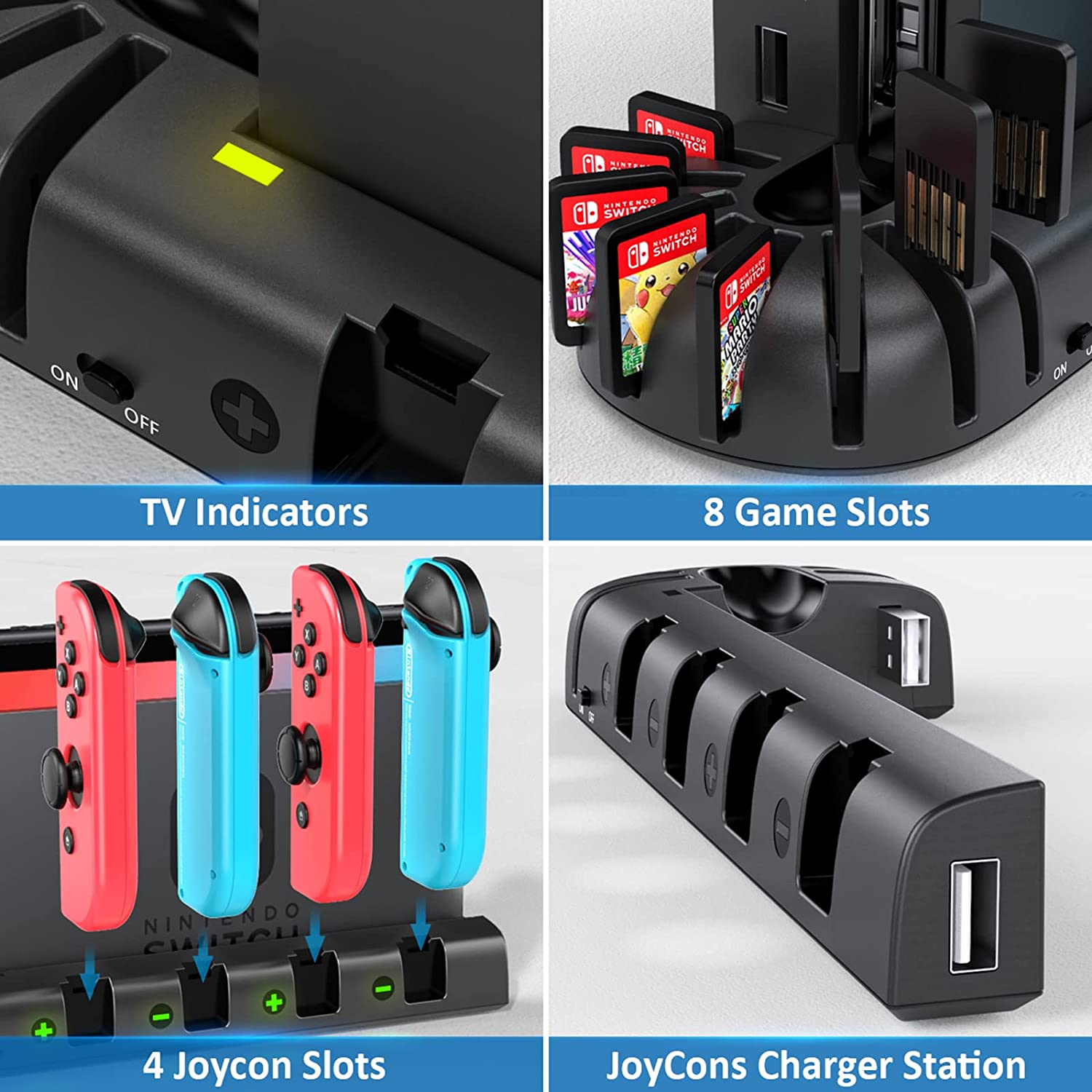 Charging Dock Compatible with Nintendo Switch Controllers